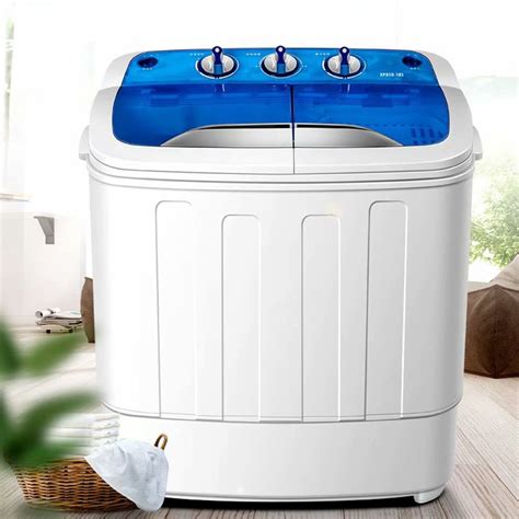 Compact portable washer - Qhomic Portable Washing Machine, 17.8 lbs Fully Automatic Compact Washer, 10 Wash Programs, 2.4 Cu.ft Washer and Dryer Combo with Dump Pump and with Glass Top, Ideal for Apartments, RVs and Camping 